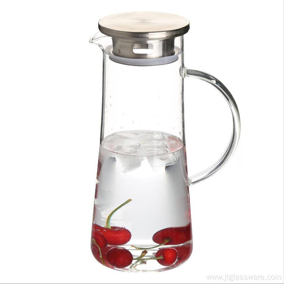 Mouthblown High Borosilicate Glass Water Pitcher