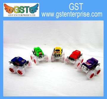 Translucent Big Wheel Pull Back Race Cars