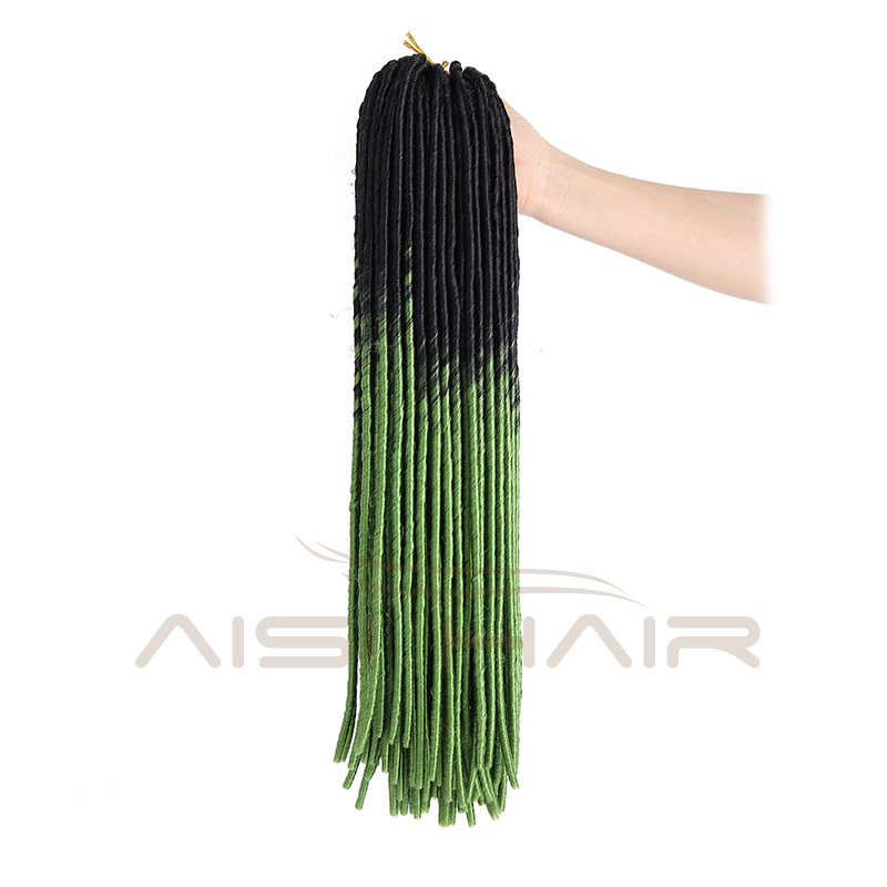 Aisi Hair Heat Resistant Ombre Colors Dreadlocks Braid Extensions For Black Women Synthetic Long Style Braid Hair