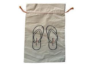 Cotton Drawstring Pouch For Slipper Packaging Bags , Enviro