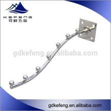 wallmount angle arm hook for retail display,7 ball wallmount hook KF-E017