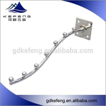 wallmount angle arm hook for retail display,7 ball wallmount hook KF-E017