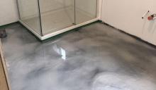Bathroom Metallic Epoxy flooring