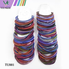 2mm non-metal double color elastic ponytail holders