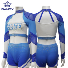 Προσαρμοσμένο πλέγμα σέξι μαζορέτα στολή cheer outfit