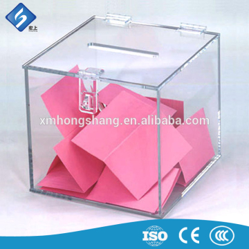 2015 Acrylic environment protect Material donation box