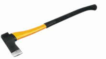 felling axe with wooden handle