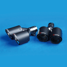 Matte Carbon Dual Exhaust Tip for Akrapovic Silencer