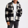 Zipper up Plaids Sherpa Jacket de haute qualité en gros