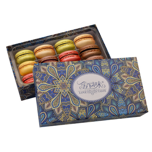 24 Macarons Cardboard Box Caixa de presente personalizada logotipo