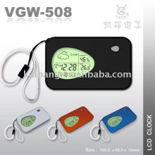 Poratable Mini Travel Weather Station key chain clock