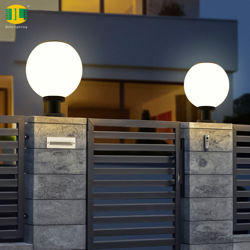 Garden Pillar Lamps Fence Wall Solar Lights