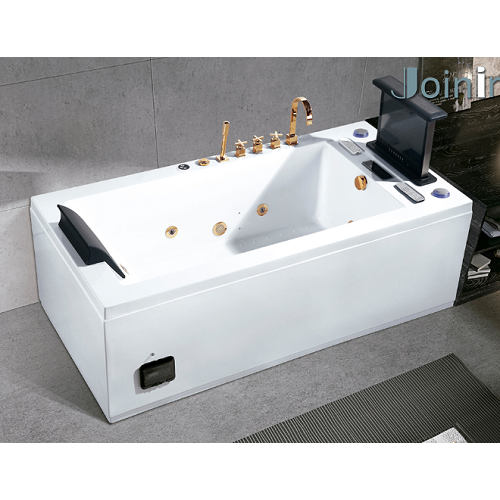 White Matt TV Stand Bathtub with Apron