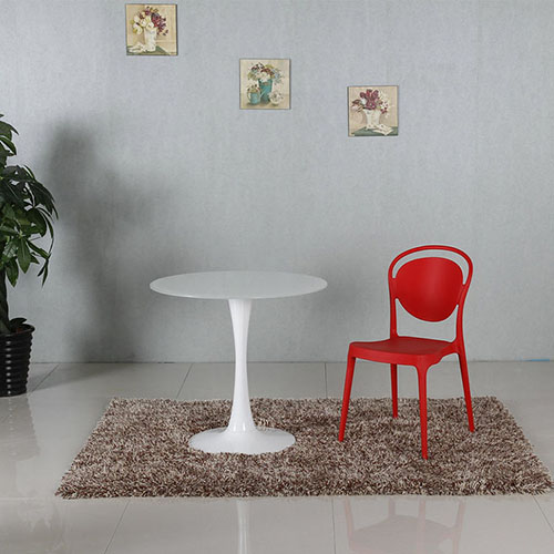 White Plastic Dining Chair