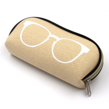Custom Logo Canvas Zipper Sunglasses Case