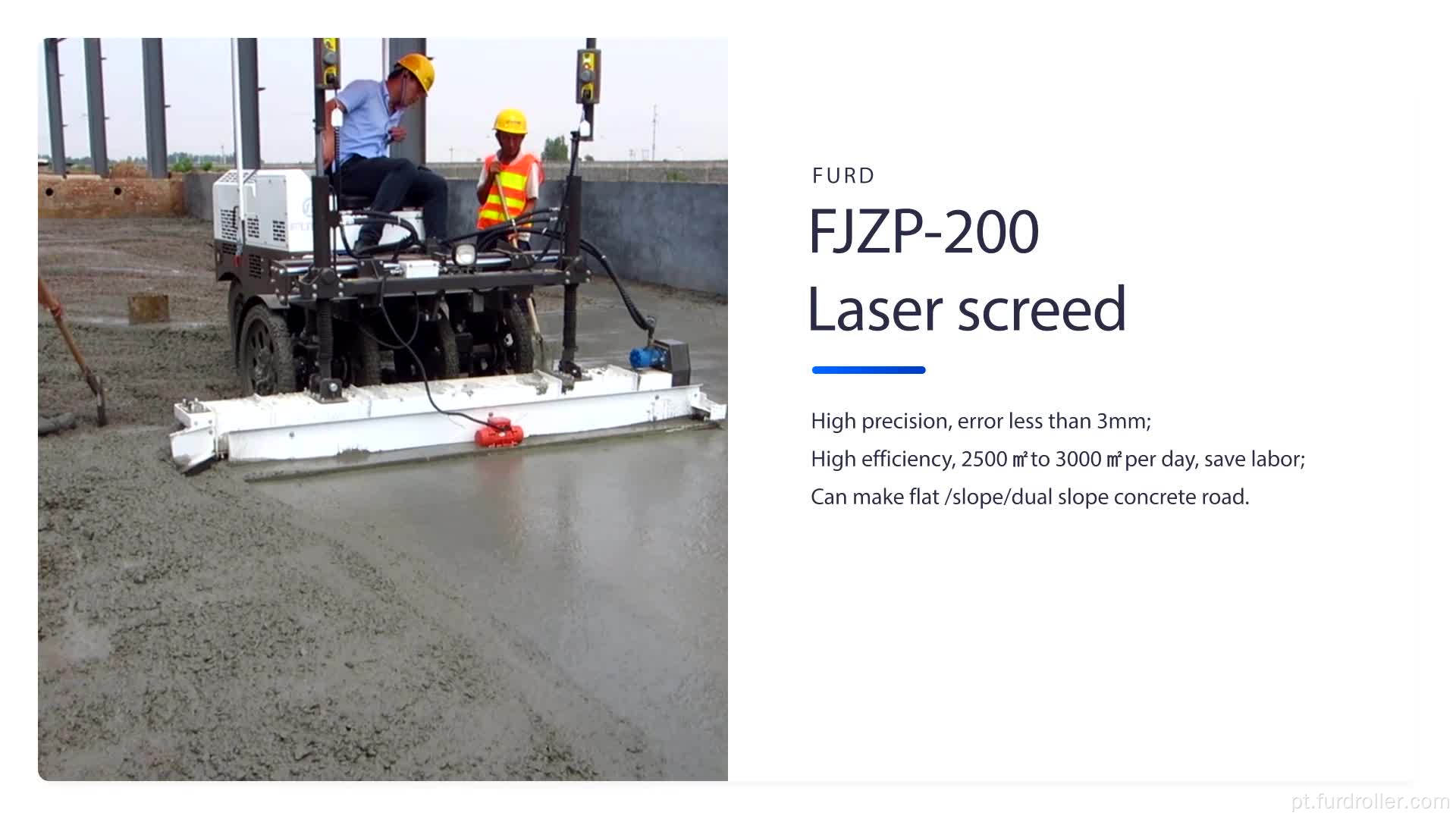 Máquina de nivelamento de pisos de concreto com contrapiso a laser FJZP-200