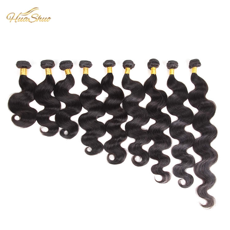 Huashuohair 20inch Wholesale Cuticle Aligned Raw Indian Temple Hair Unprocessed Virgin Human Hair Bundles Extension