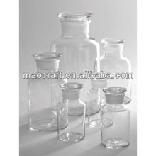 wide mouth clear glass reagent bottles