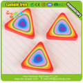 Colorful 2D flat rainbow shape eraser