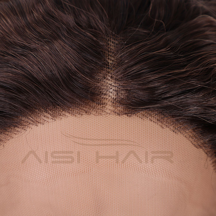 Aisi Hair 24 Inch Long Wavy Ombre Brown Wig Afro Kinky Curly Swiss Lace Wig Curly Wave Lace Frontal Hair Wigs For Black Women