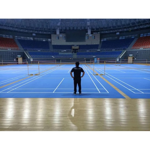 Recycelbarer umweltfreundlicher PVC-Bodenbelag Vinylboden für Badminton-Sportplätze