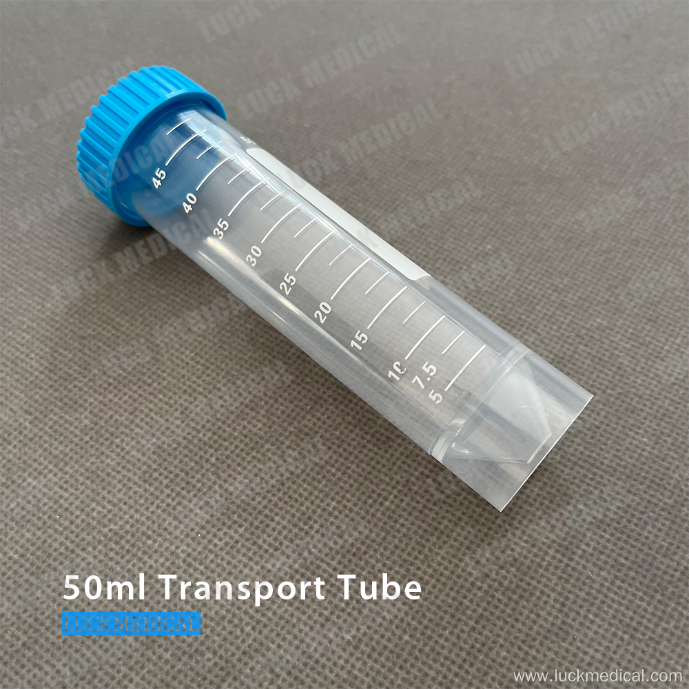 Transport Plastic Tube 50ml Lab Use FDA