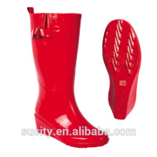 ladies high wedge heels women rubber rain tight boots