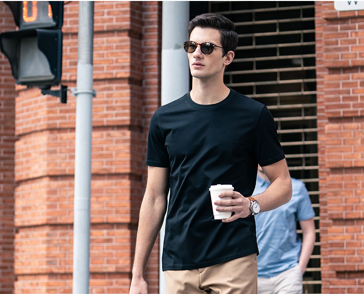 Wholesale High Quality Mens T-Shirt  100% cotton many colors   Custom Plain t-shirt Logo Printed Black t shirtsHot ready stock