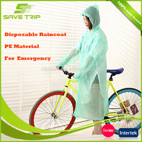 China supprier custom printed disposable raincoat for bike