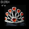 2015 New Fashion Strass Couronne de coeur rouge