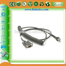 straight/coiled barcode scanner cable usb rj45 rs232