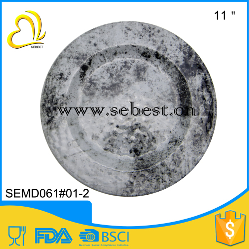 new products 2016 wash painting design 11" dinner melamine round plate