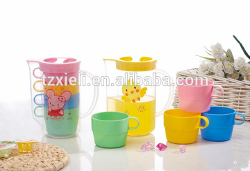 PP water pitcher, Plastic water jug,durable plastic pitcher, jug set with cups