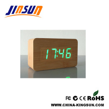 Wooden Alarm LED Clock for Kids