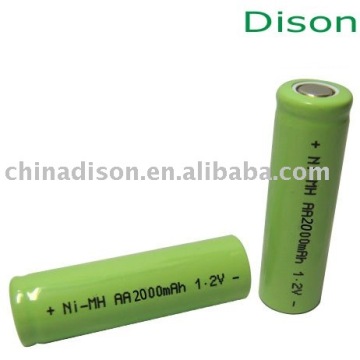 AA 2000mAh NiMH rechargeable battery cell