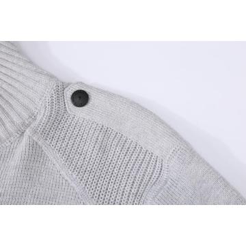 Pull texturé boutonné quart de zip pour hommes