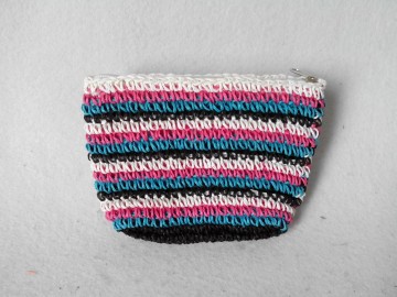 Paper String Crochet Cosmetic Bag