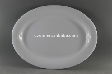 14 Inch Melamine Oval Plate,Oval Shape Melamine White Plate