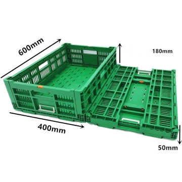 40L Heavy Duty Foldable Turnover Box - Stackable Circulating Crate for Milk & Produce