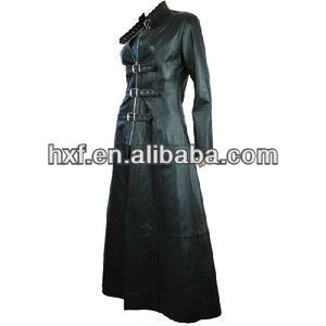 long leather gothic coat