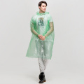 Transparent disposable plastic material rain suits for camping hiking