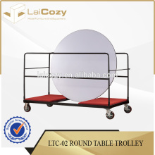 Chair table trolley/ r used restaurant table and chair trolley / metal with four wheels carts for round table