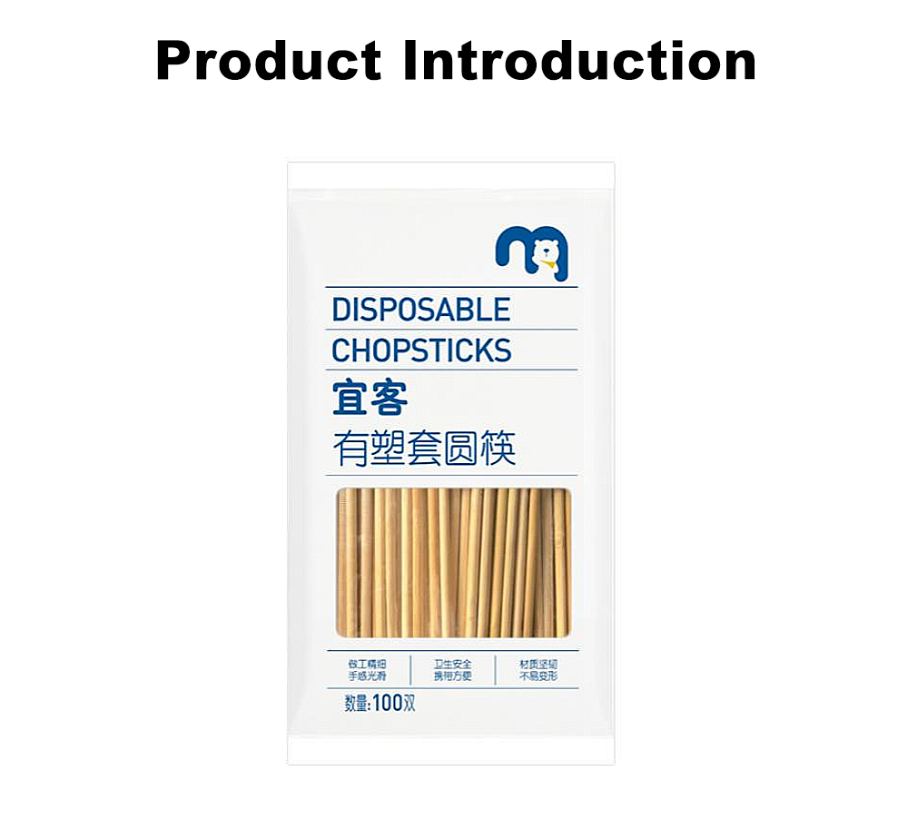 Круглые одноразовые палочки для еды в обертке x Wrapped Round Disposable Chopsticks x