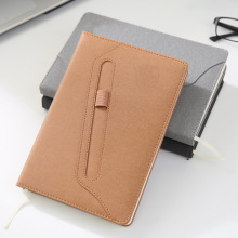 A5 Custom Print Books Agenda with Pen Holder Business Linen Planner Executive Leatherette Notebook