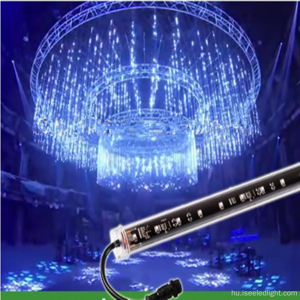 DMX LED RGB cső fény 3D függőleges cső