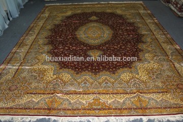 handknotted turkish morden silk carpet double knots Factory