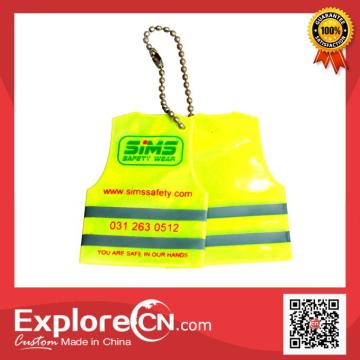 Washable visibility pvc reflective keyring