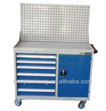 blue powder coating tool desk cabinet with wheels Workshop Tool Trolley