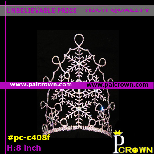 White Snowflake Pageant Tiara Crown