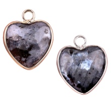Labradorite Love Heart Charms Pendant for Making Jewelry